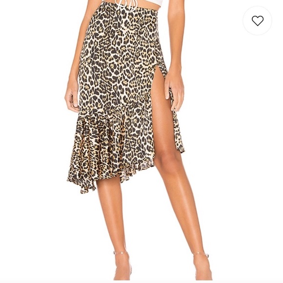 BNWT Superdown Leopard Midi Skirt